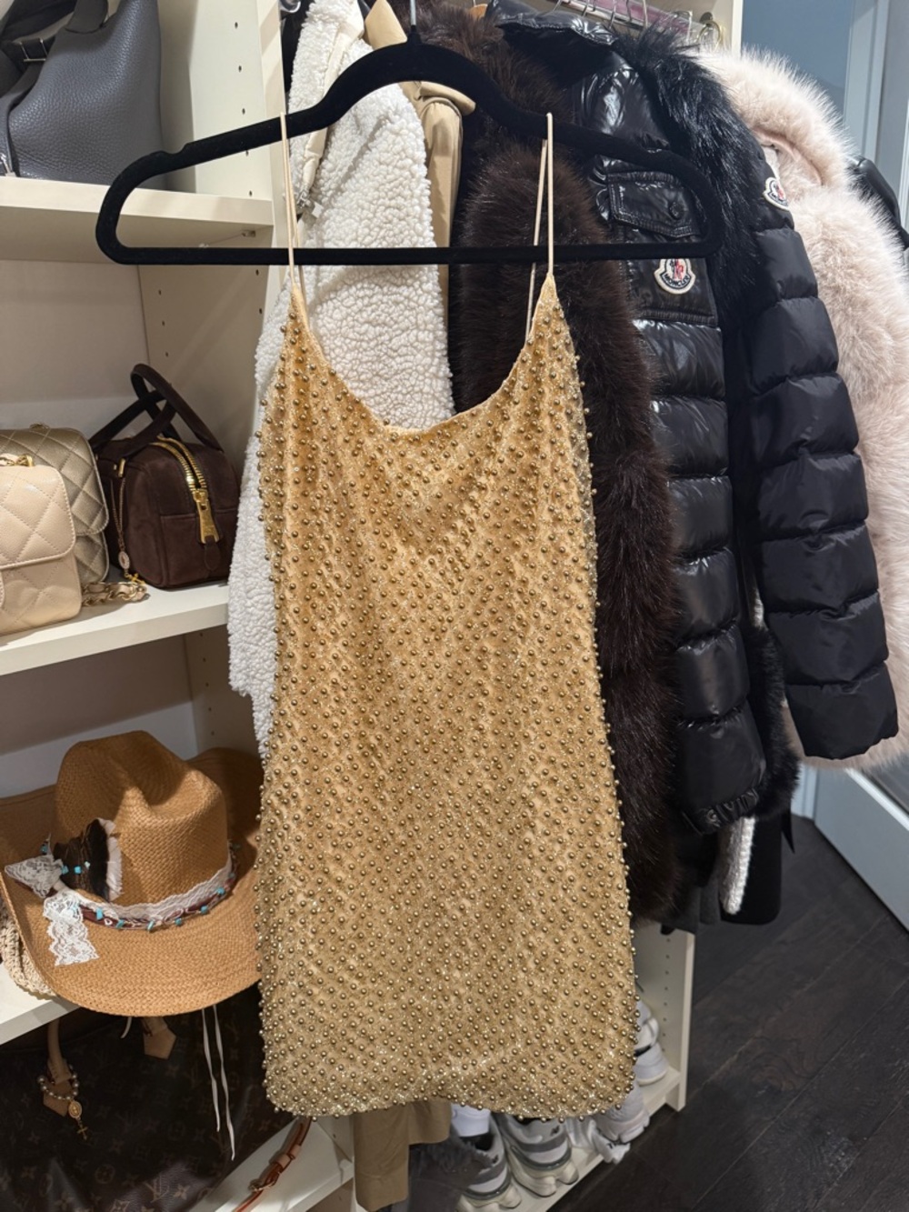 Oh polly Gold beaded dress